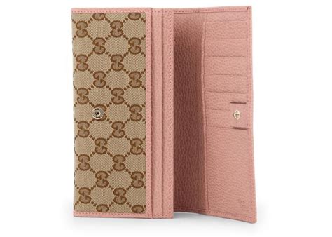 gucci gg long flap wallet metallic leather|Gucci leather wallet women.